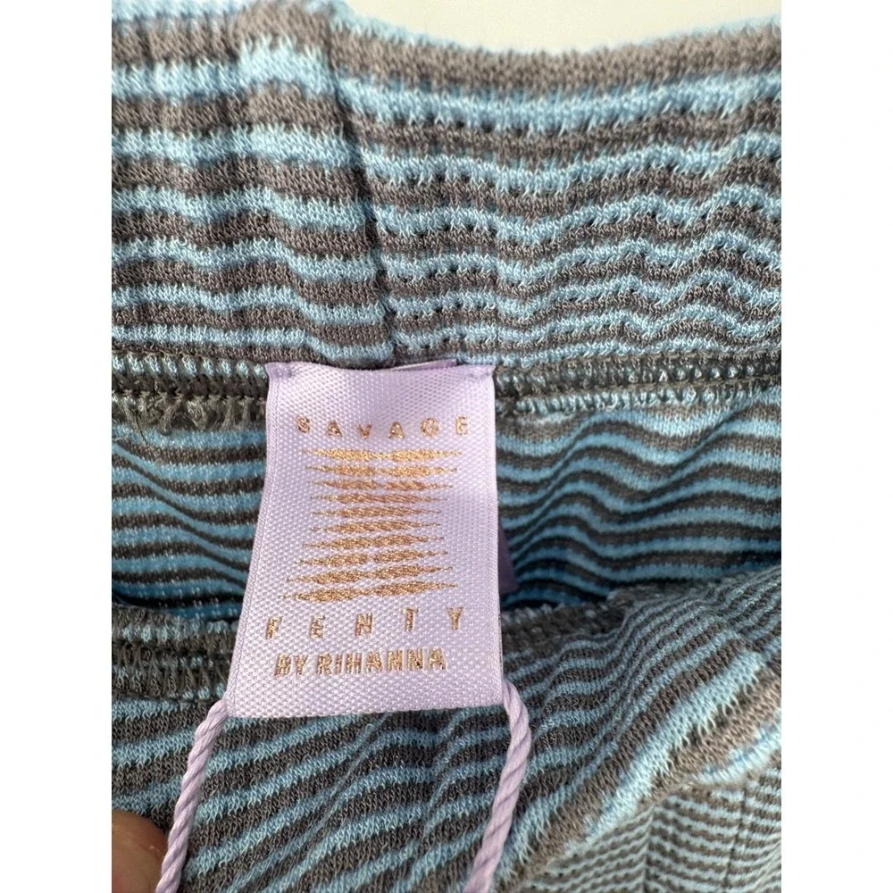 NWT Savage X Fenty Midnight Cruise‎ Sleep Pants Women's XL Blue Striped Comfort
